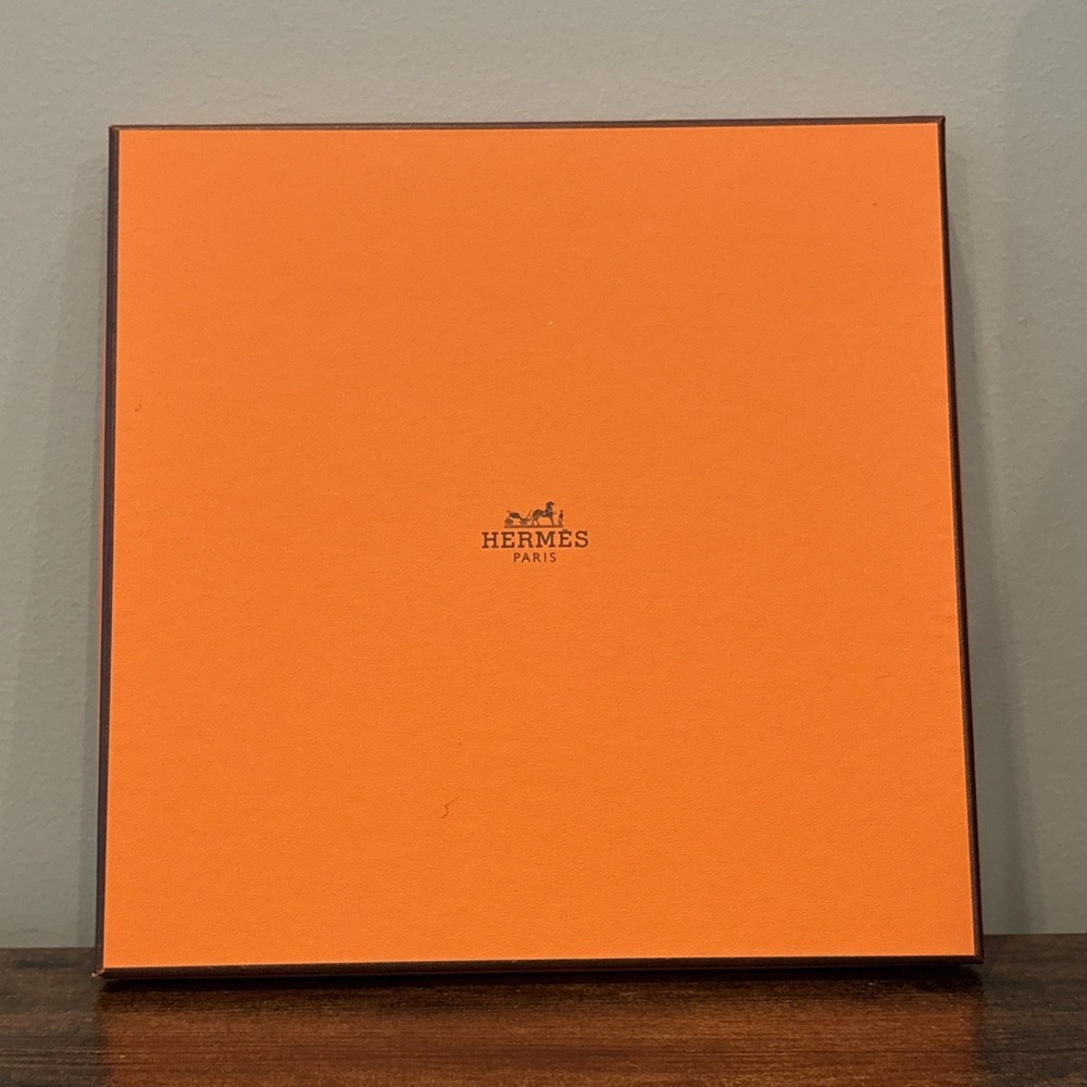HERMES Scarf Empty Box Gift Present Box Orange 24cm 9.5"